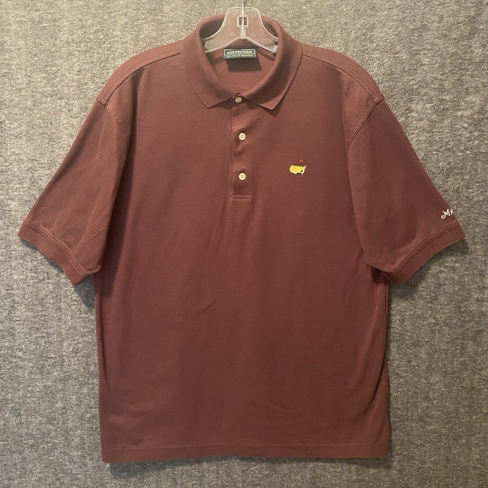 Masters Collection Golf Polo Shirt Mens M 60s Two Ply Mercerized Cotton Augusta